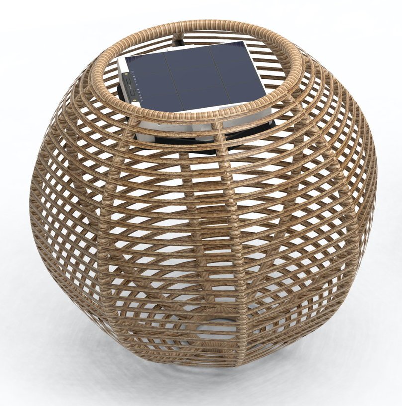 Lampe boule 40 cm La Lampe Paillote Sphère - Maiori - The Cool Republic