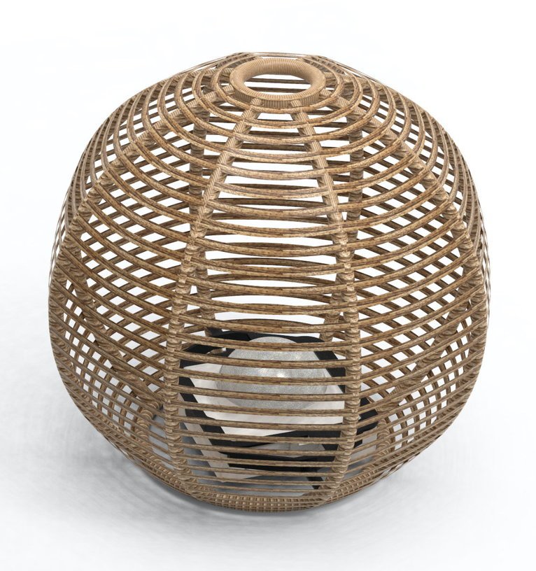 Lampe boule 40 cm La Lampe Paillote Sphère - Maiori - The Cool Republic