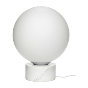 Lampe boule en marbre et verre blanc - Hübsch - The Cool Republic