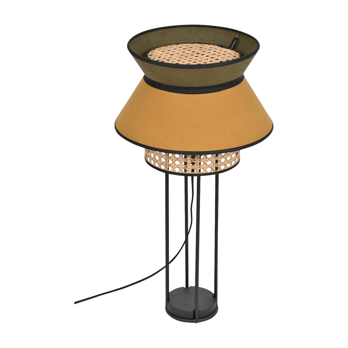 Lampe Cannage Kaki/Curry Market Set Singapour D30Cm. - Market Set - The Cool Republic