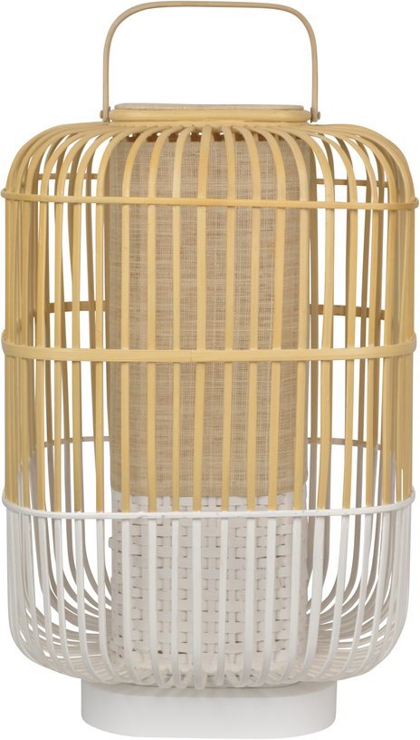 Lampe carré en bambou blanche L Bamboo Square - Forestier - The Cool Republic