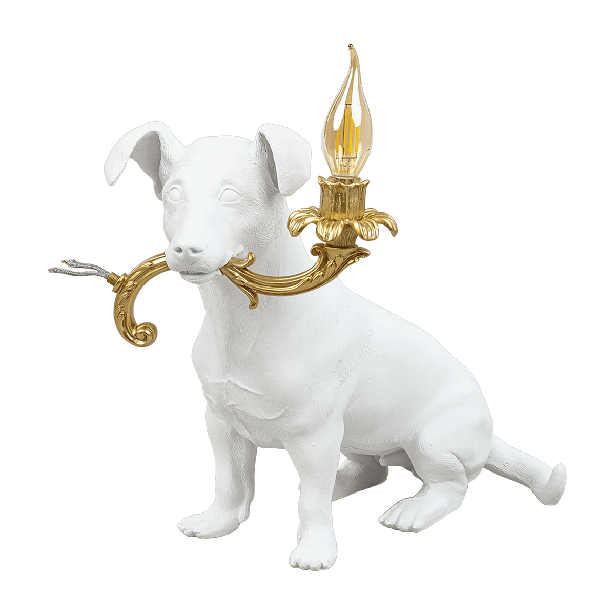 Lampe Chien en résine blanche 34 cm Rio - Seletti - The Cool Republic