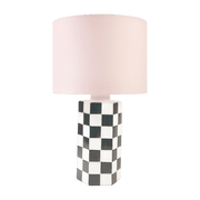 Lampe damier noir et blanc 42x25cm - &Klevering - The Cool Republic