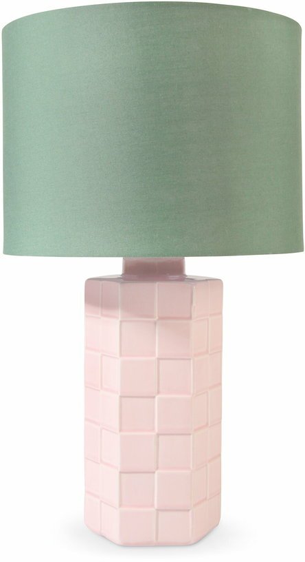 Lampe damier rose 42x25cm - &Klevering - The Cool Republic