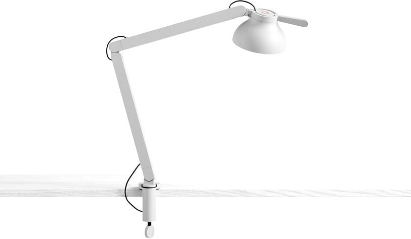 Lampe de bureau à pince blanche 14 x 60,5 cm PC - HAY - The Cool Republic