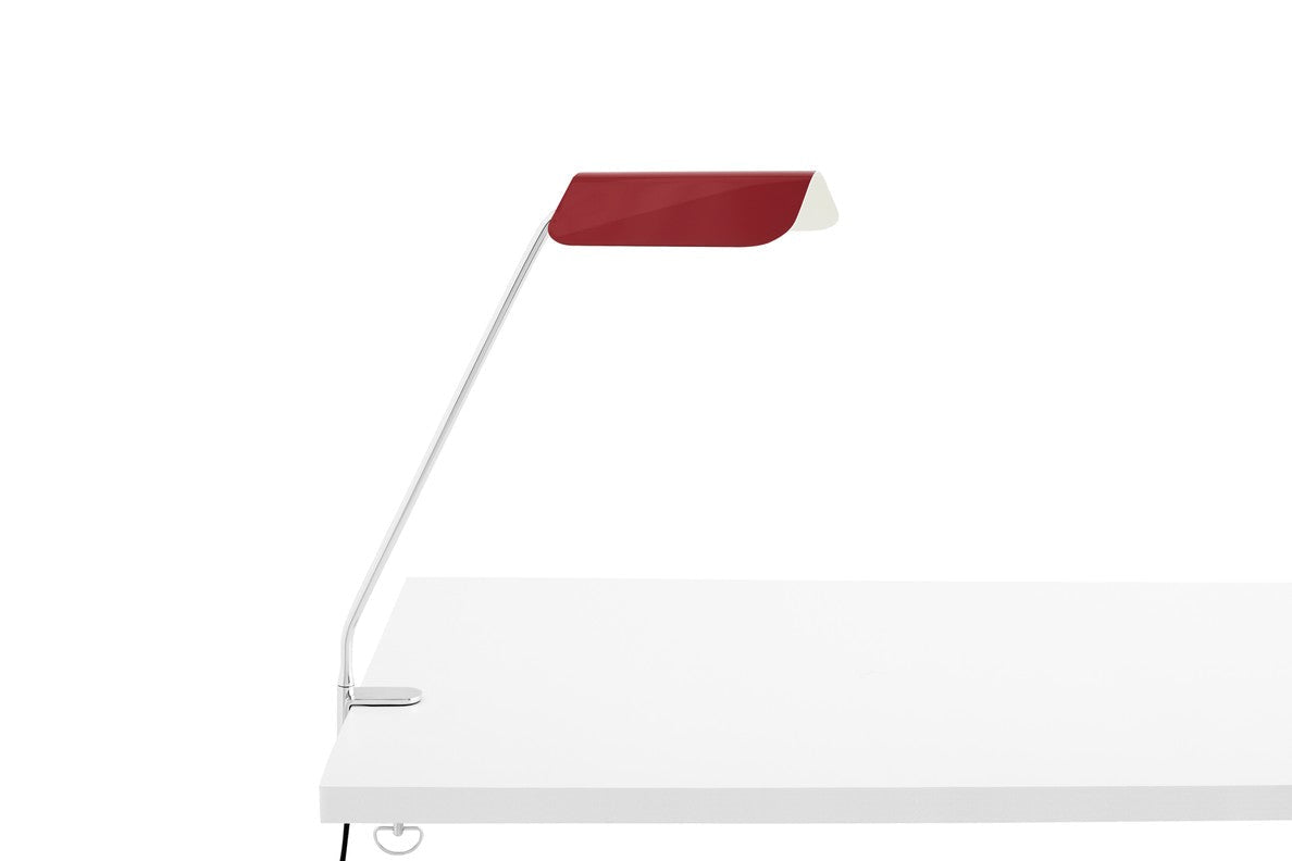 Lampe de bureau à pince en acier rouge Apex - HAY - The Cool Republic