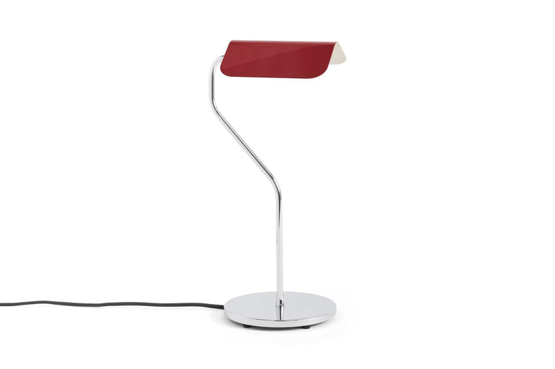 Lampe de bureau base incurvée en acier rouge 38cm Apex - HAY - The Cool Republic