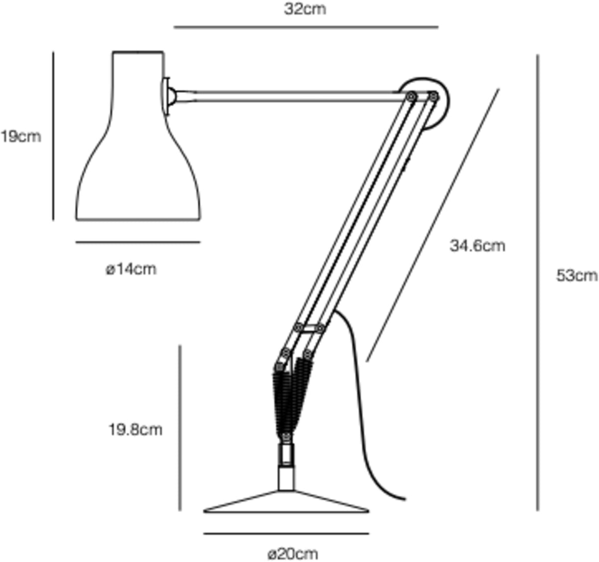 Lampe de bureau en aluminium gris Type 75 - Anglepoise - The Cool Republic