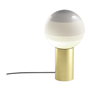 Lamp of bureau in metal and white and golden blown glass Dipping - Marset - The Cool Republic