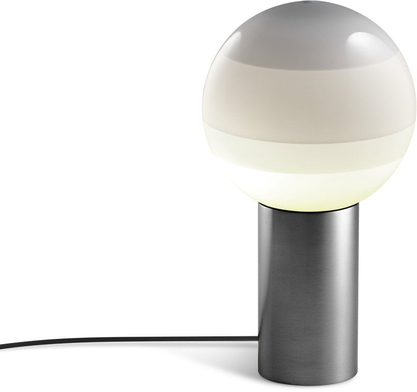 Lampe de bureau en métal et verre soufflé blanc et gris Dipping - Marset - The Cool Republic