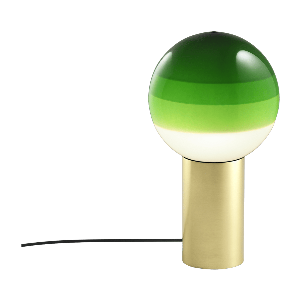 Lampe de bureau en métal et verre soufflé vert et doré Dipping - Marset - The Cool Republic