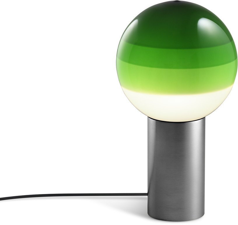 Lampe de bureau en métal et verre soufflé vert et gris Dipping - Marset - The Cool Republic