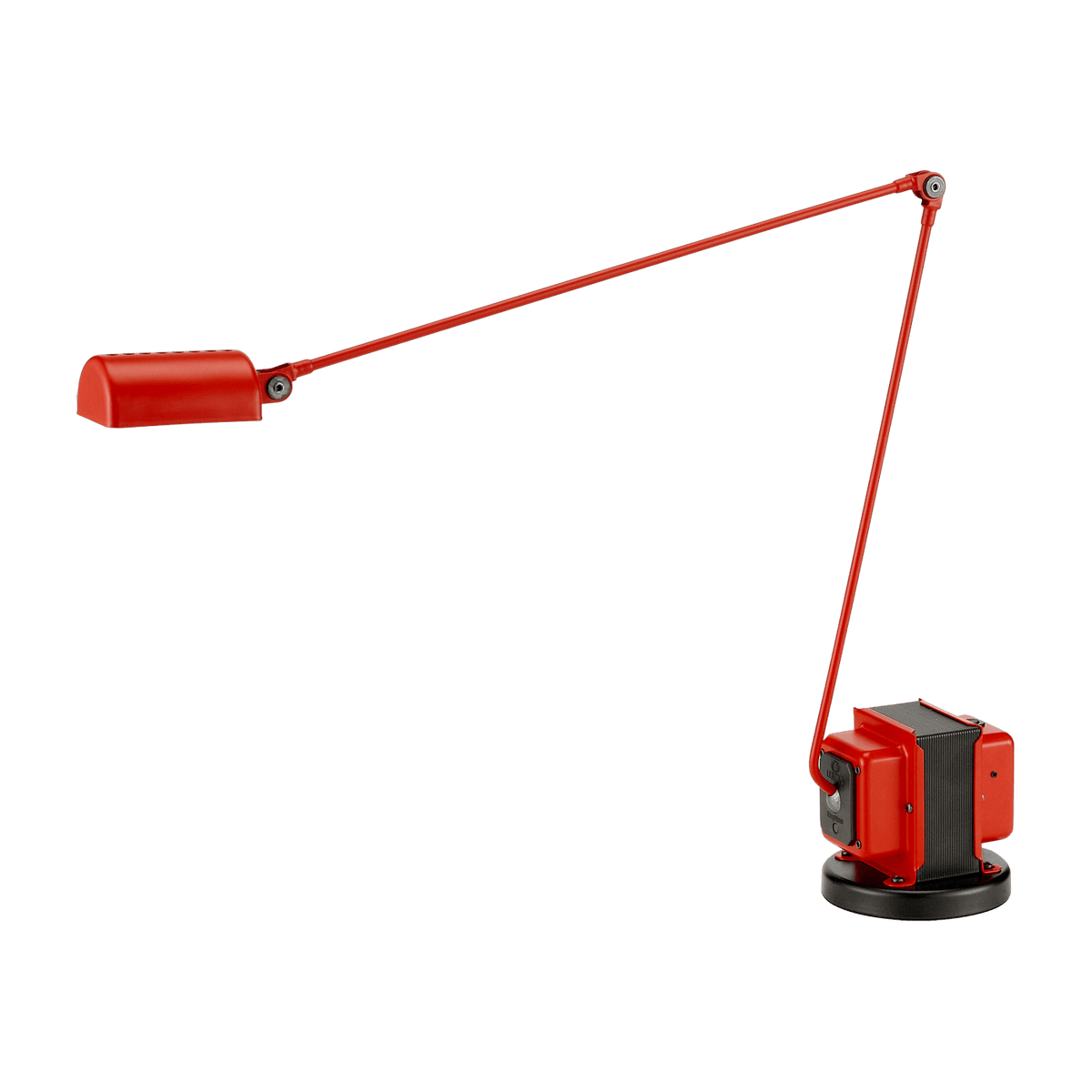 Lampe de bureau en métal rouge mat Daphine - Lumina - The Cool Republic