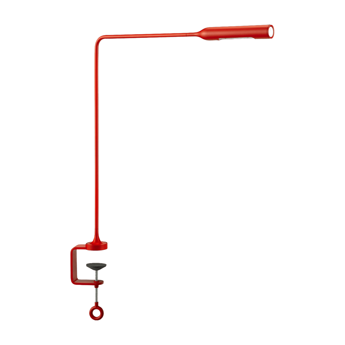 Lampe de bureau en métal rouge mat Flo Clamp - Lumina - The Cool Republic