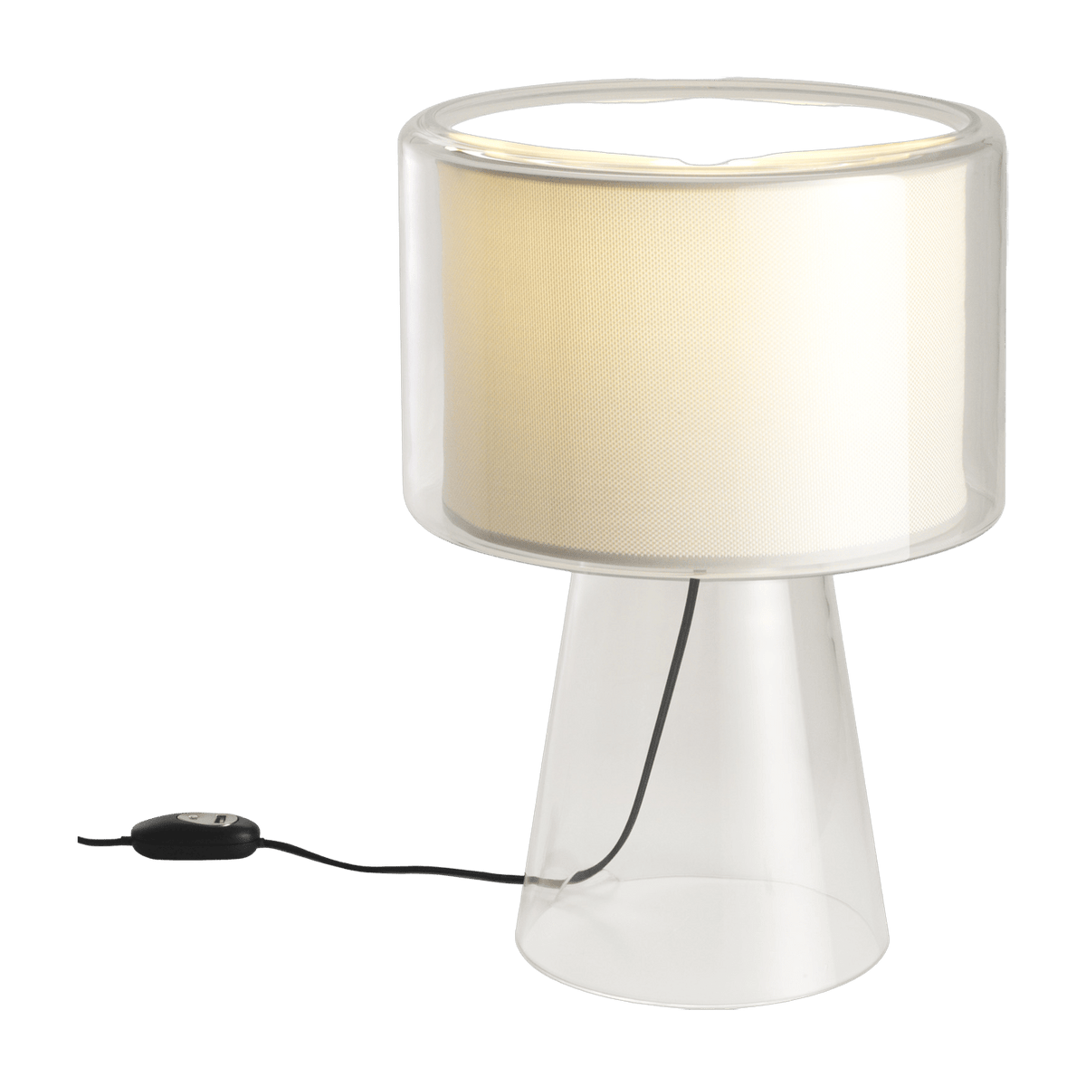 Lampe de bureau en verre soufflé beige 53cm Mercer - Marset - The Cool Republic