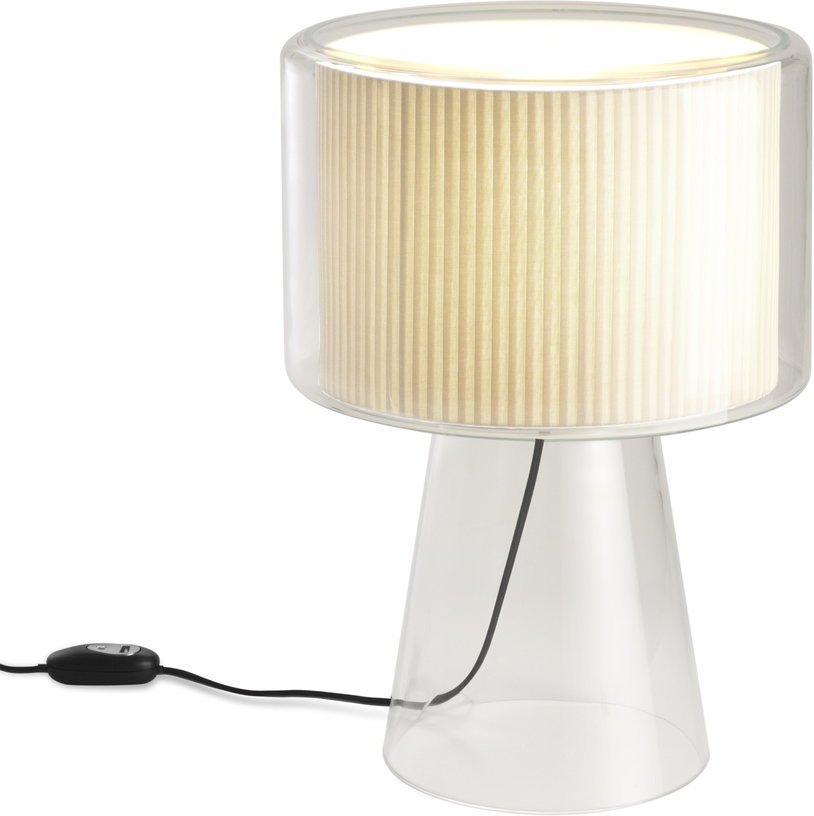 Lampe de bureau en verre soufflé blanc 41cm Mercer - Marset - The Cool Republic