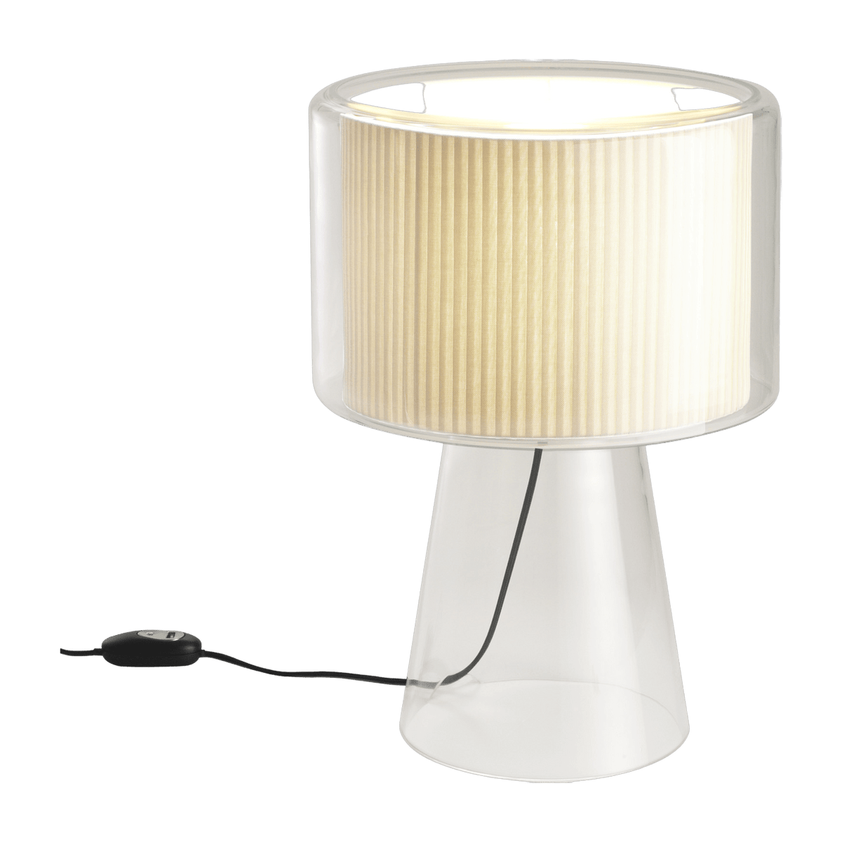 Lampe de bureau en verre soufflé blanc 53cm Mercer - Marset - The Cool Republic