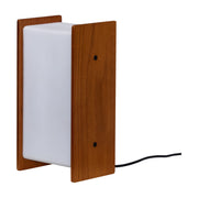 Lampe de chevet en bois de chêne et verre naturel 25cm Sabi - Hübsch