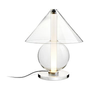 Lampe de chevet en verre soufflé argenté 16,5x24,3cm Fragile - Marset - The Cool Republic
