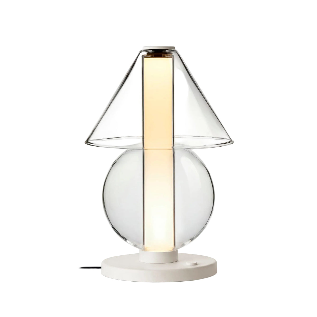 Lampe de chevet en verre soufflé blanc 16,5x24,3cm Fragile - Marset - The Cool Republic
