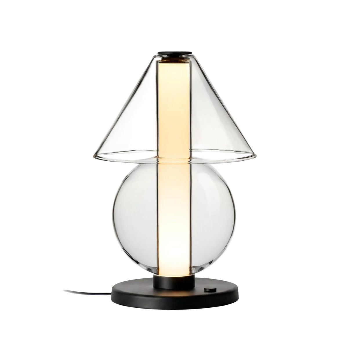 Lampe de chevet en verre soufflé noir 16,5x24,3cm Fragile - Marset - The Cool Republic