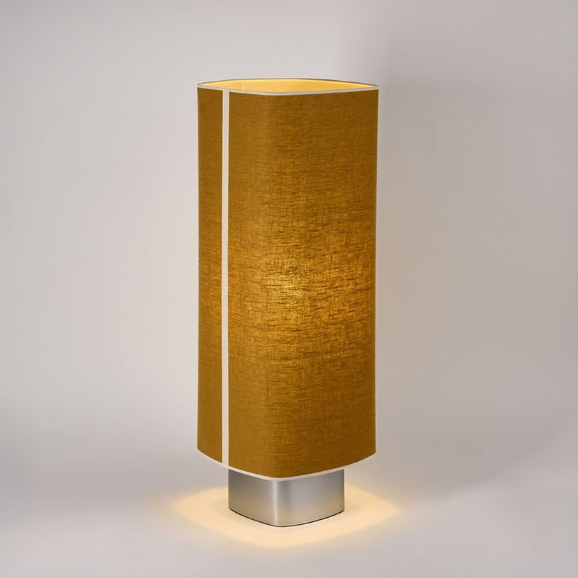 Lampe de sol en tissu jaune curry et métal 79cm Dolce - Market Set - The Cool Republic