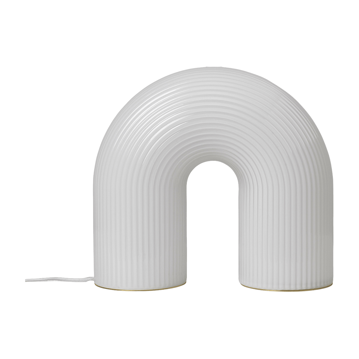 Lampe de sol en verre blanc 36 x 40 cm Vuelta - Ferm Living - The Cool Republic