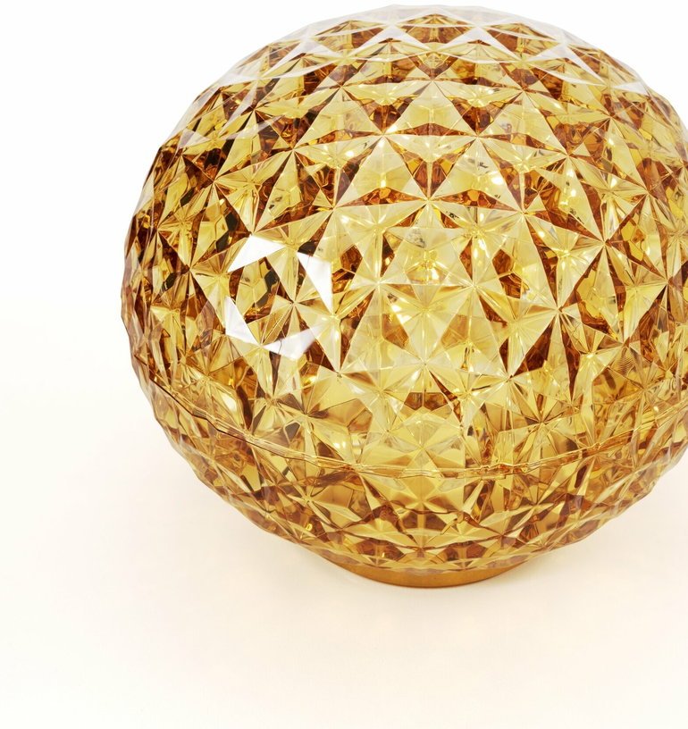 Lampe de table avec fil jaune Mini planet - Kartell - The Cool Republic