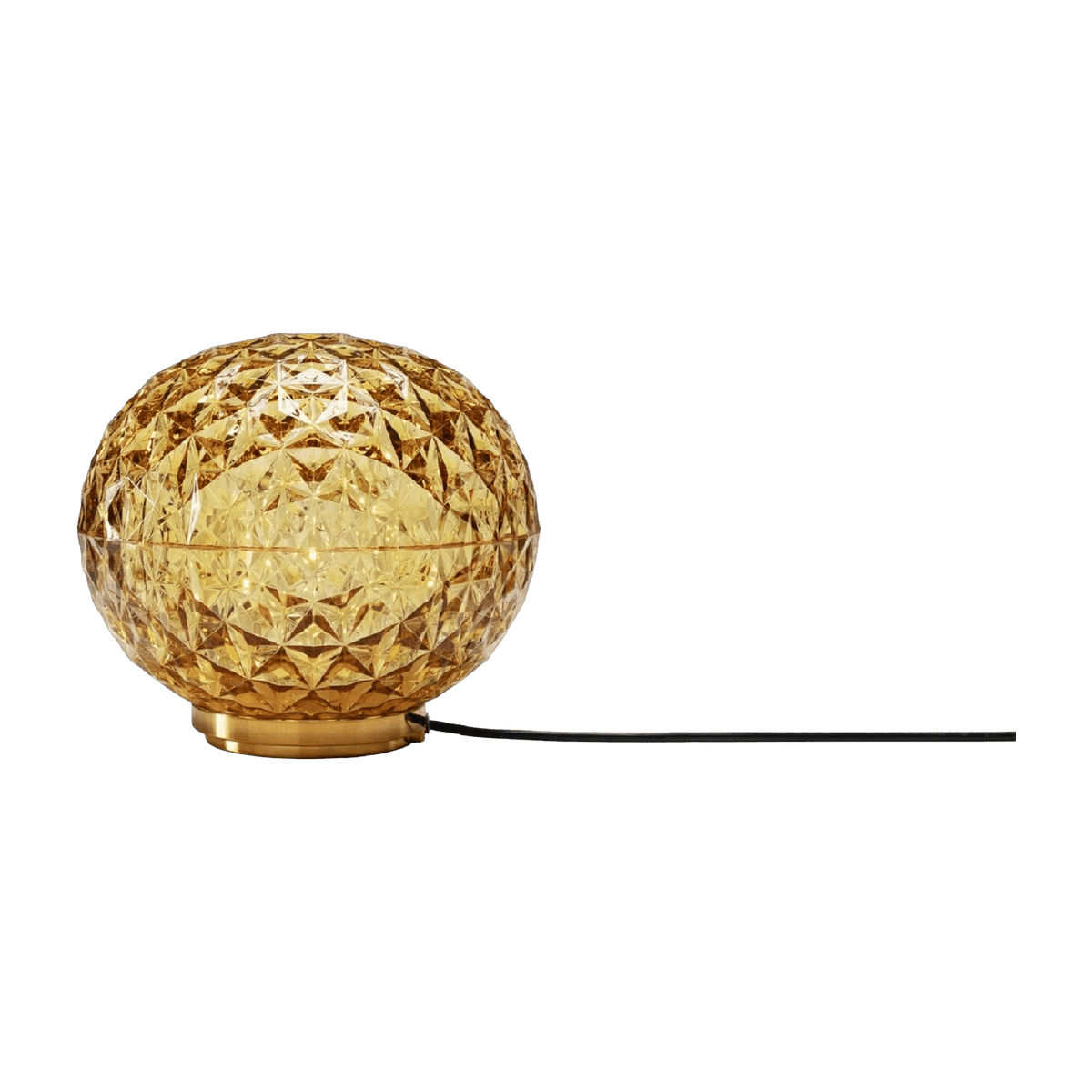 Lampe de table avec fil jaune Mini planet - Kartell - The Cool Republic