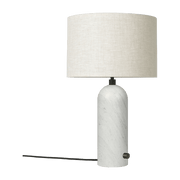 Table lamp beige base white marbre 65 cm Gravity - Gubi - The Cool Republic