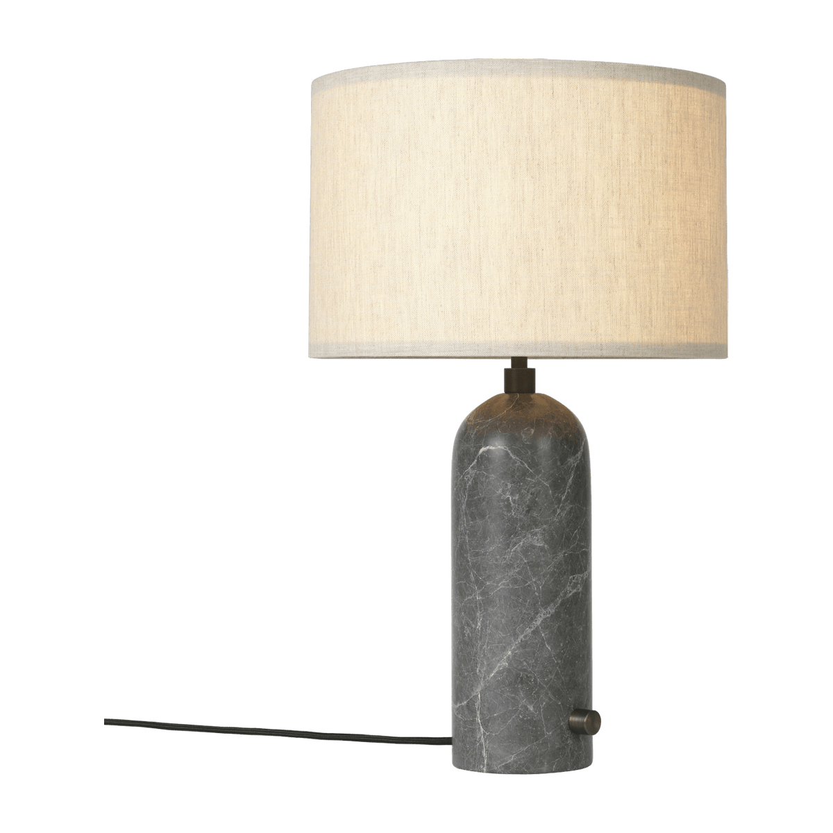 Table lamp beige base grey marbre 49 cm Gravity - Gubi - The Cool Republic