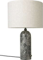 Lampe de table beige base grise marbre 65 cm Gravity - Gubi - The Cool Republic