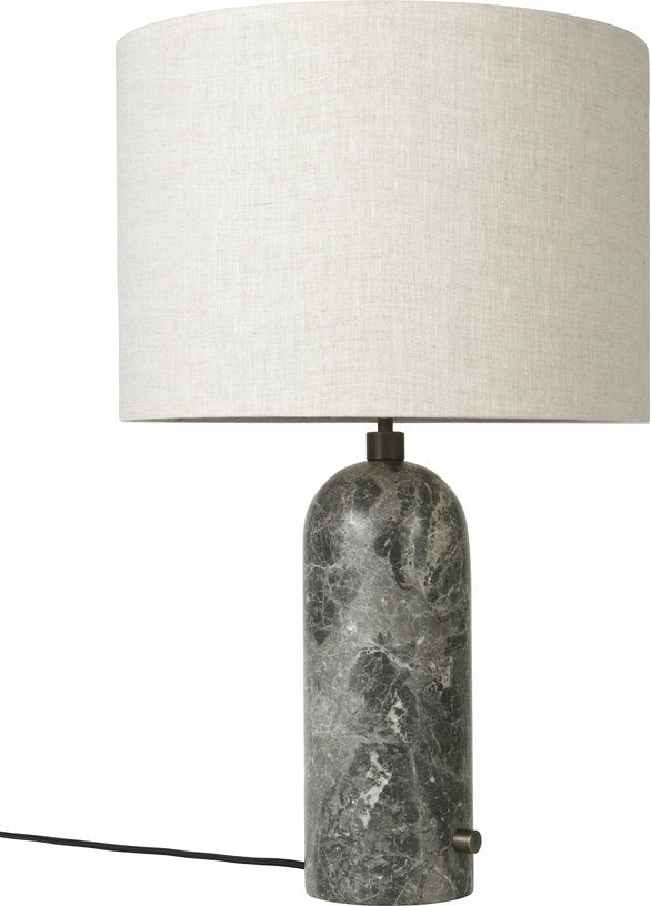 Lampe de table beige base grise marbre 65 cm Gravity - Gubi - The Cool Republic