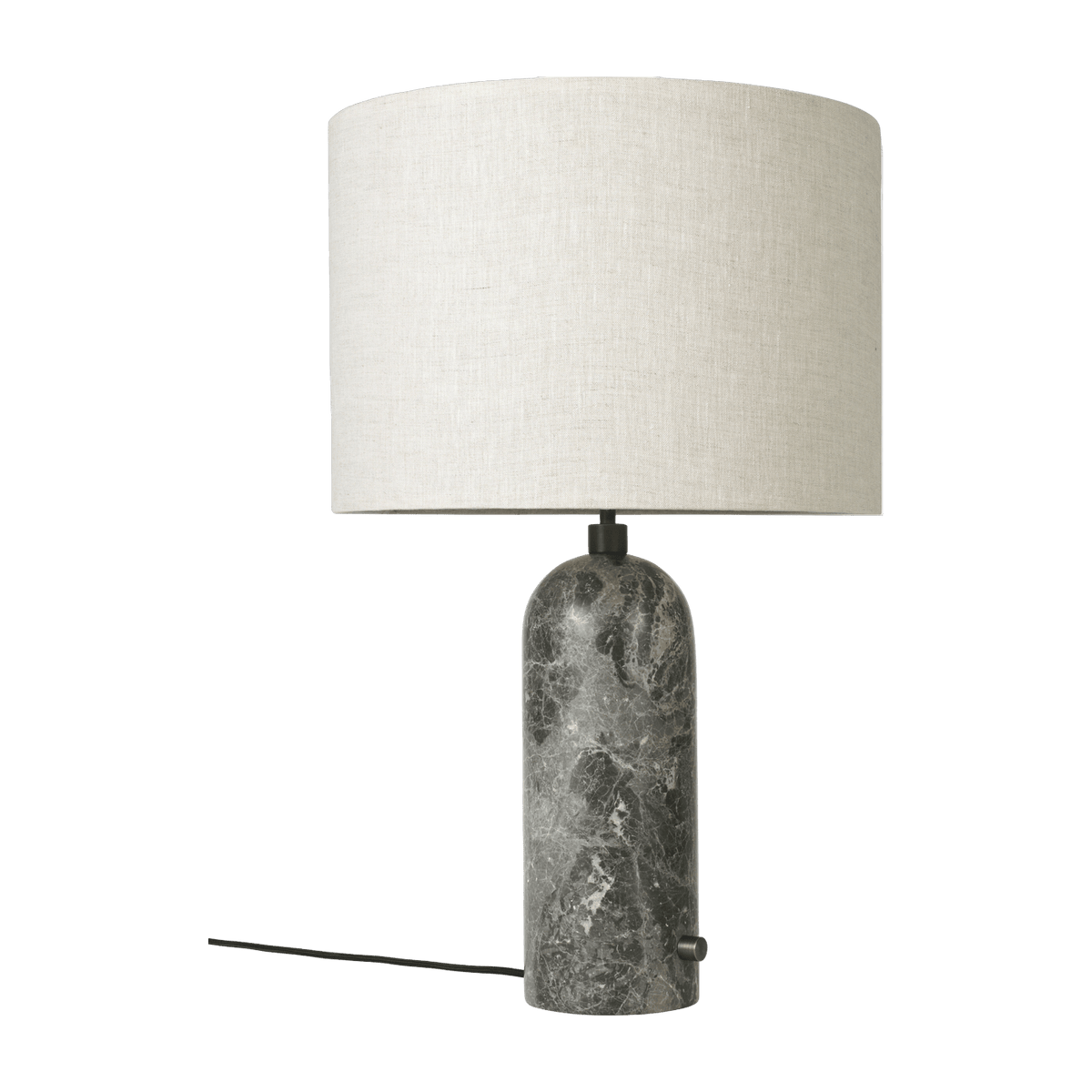 Table lamp beige base grey marbre 65 cm Gravity - Gubi - The Cool Republic