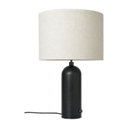 Lampe de table beige base noir 65 cm Gravity - Gubi - The Cool Republic