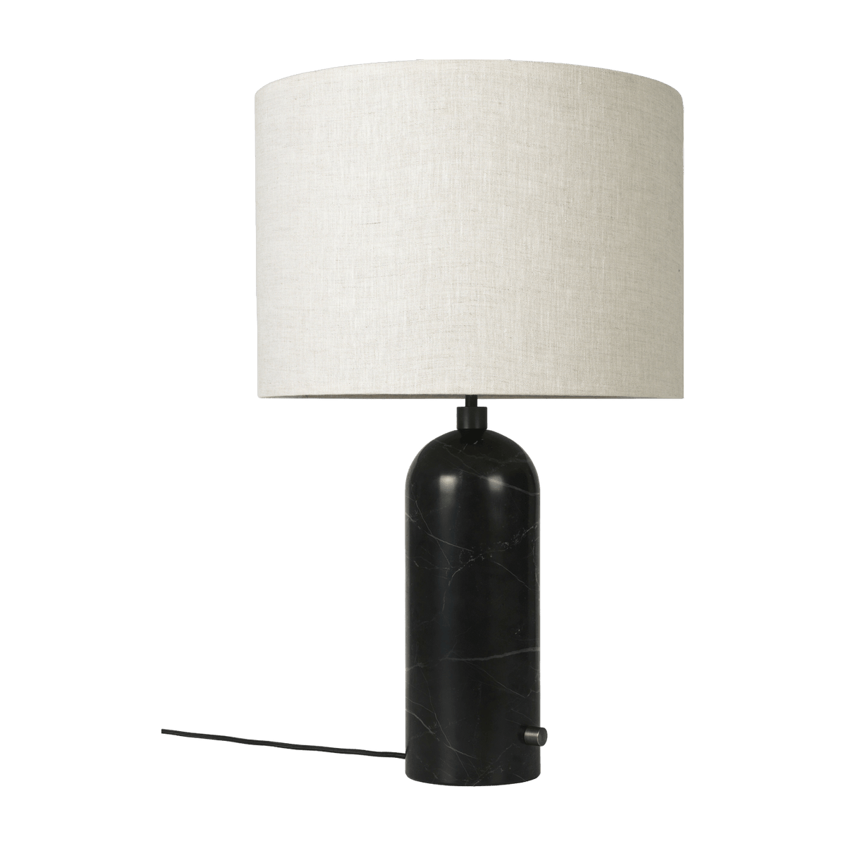 Table lamp beige base black marbre 65 cm Gravity - Gubi - The Cool Republic