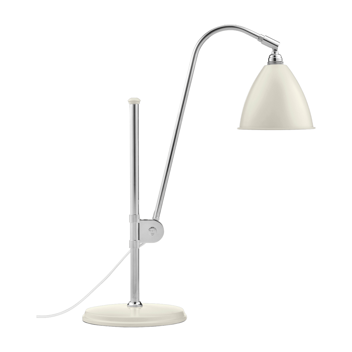 White table lamp base silver brass BL1 - Gubi - The Cool Republic