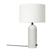 White table lamp base white marbre 65 cm Gravity - Gubi - The Cool Republic