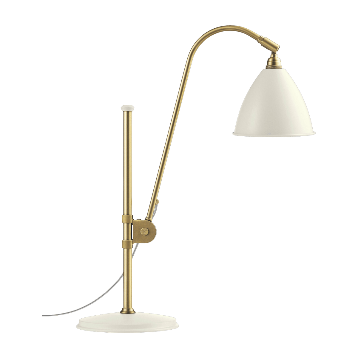 White table lamp base gold brass BL1 - Gubi - The Cool Republic