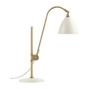 Lampe de table blanche base dorée en laiton BL1 - Gubi - The Cool Republic