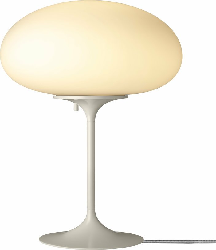 Lampe de table blanche base gris clair 42 cm Stemlite - Gubi - The Cool Republic