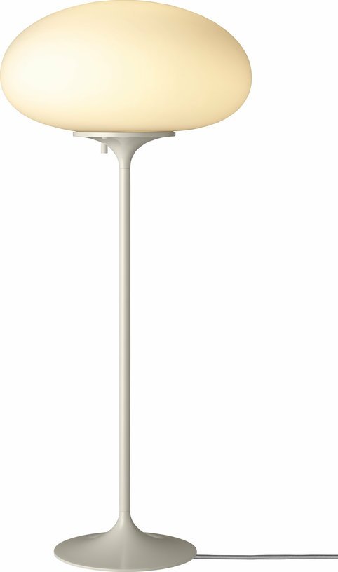 Lampe de table blanche base gris clair 70 cm Stemlite - Gubi - The Cool Republic