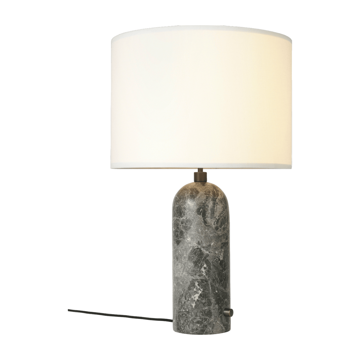 White table lamp base grey marbre 65 cm Gravity - Gubi - The Cool Republic