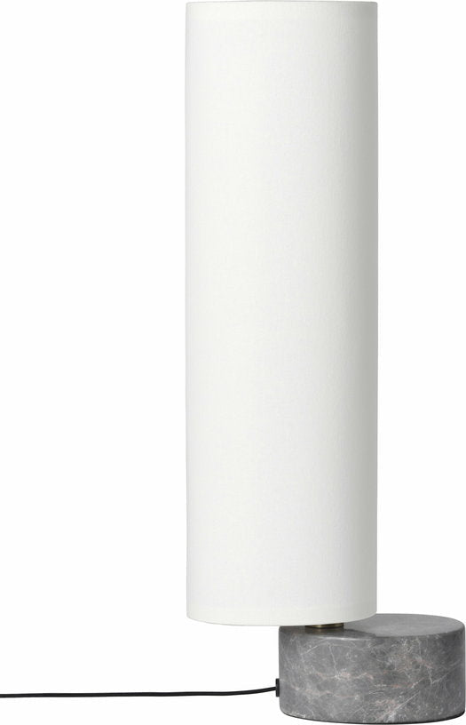 Lampe de table blanche base marbre gris Unbound - Gubi - The Cool Republic
