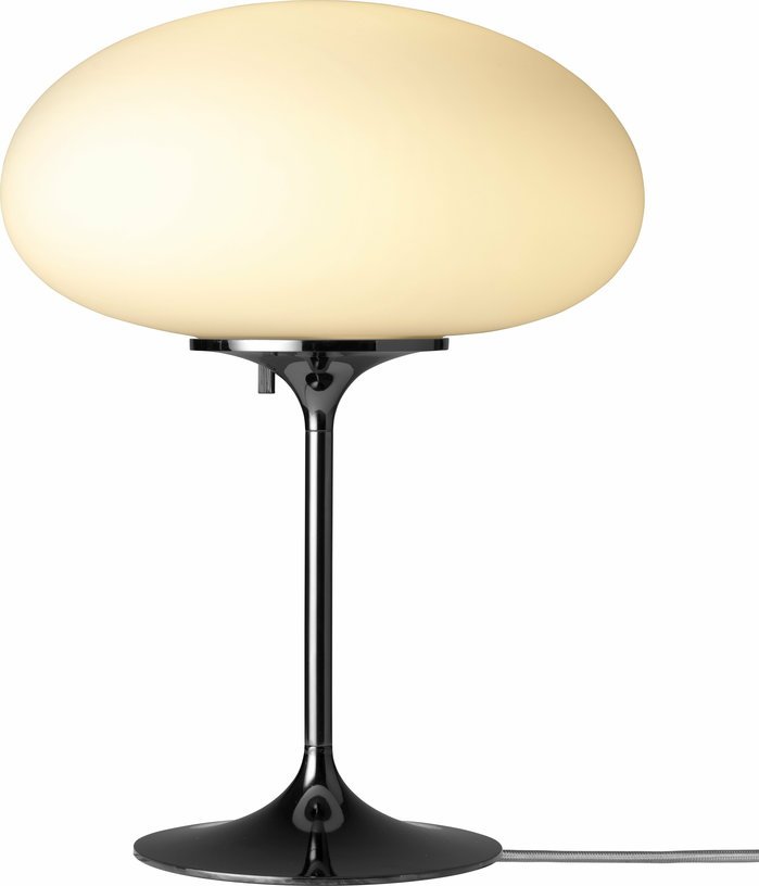Lampe de table blanche base noir 42 cm Stemlite - Gubi - The Cool Republic