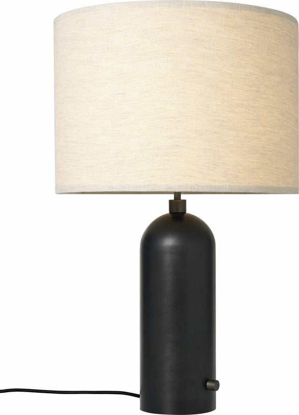 Lampe de table blanche base noir 65 cm Gravity - Gubi - The Cool Republic