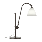 Lampe de table blanche base noire en laiton BL1 - Gubi - The Cool Republic