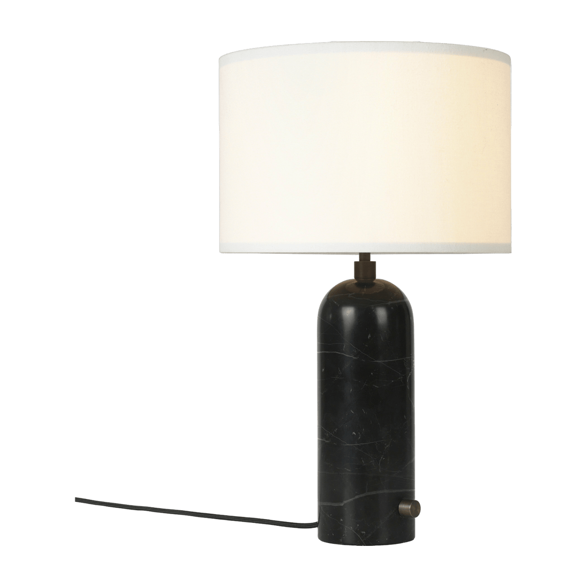White table lamp base black marbre 49 cm Gravity - Gubi - The Cool Republic