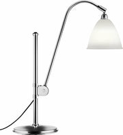 Lampe de table crème base argenté en laiton BL1 - Gubi - The Cool Republic