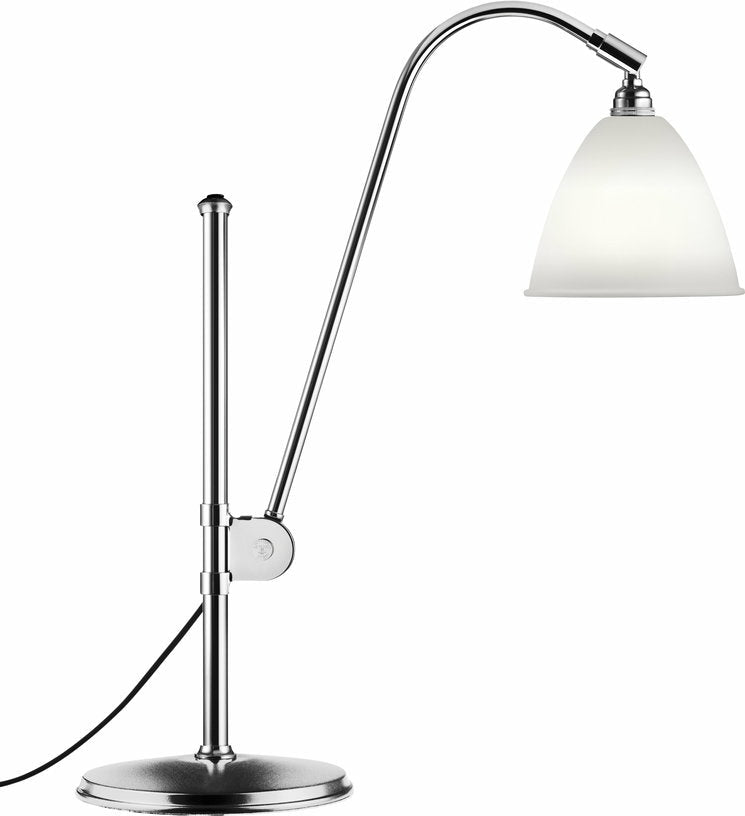 Lampe de table crème base argenté en laiton BL1 - Gubi - The Cool Republic